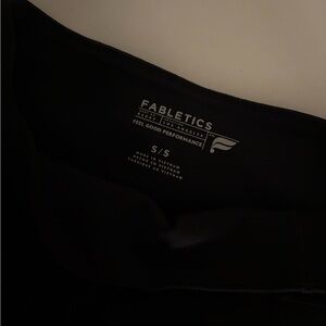 Fabletics Black Performance Leggings and One pocket scrub top - S/S
